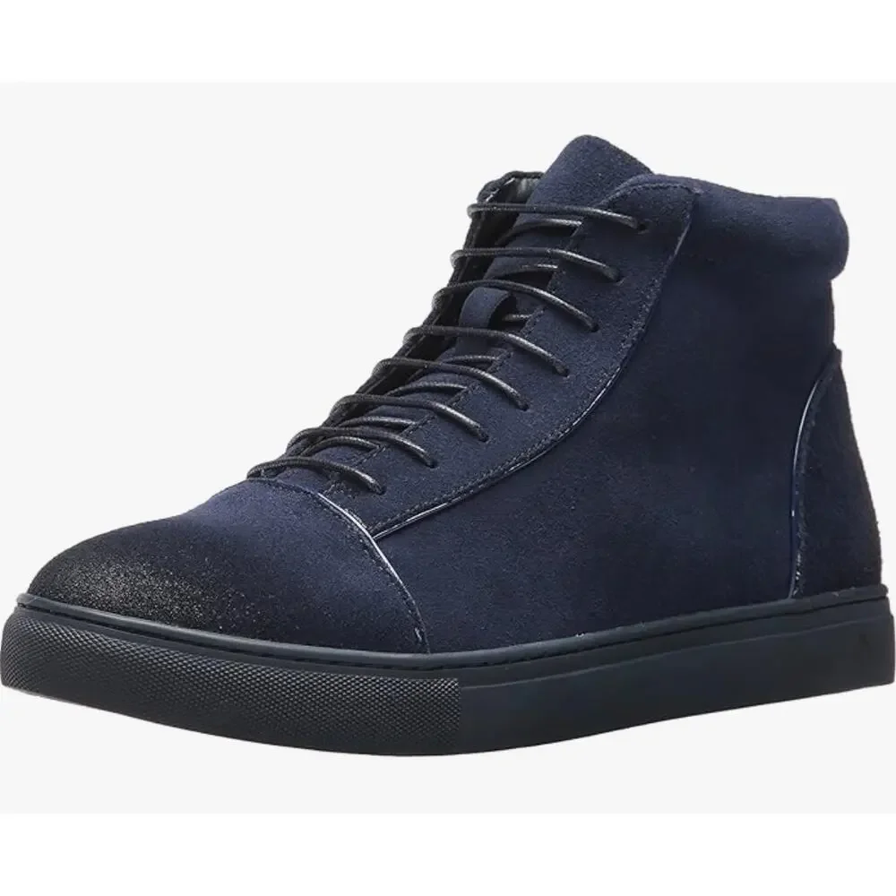 English Laundry Grundy Sneaker Boots 9 Blue Suede Leather NWT Chukka Combat Lace